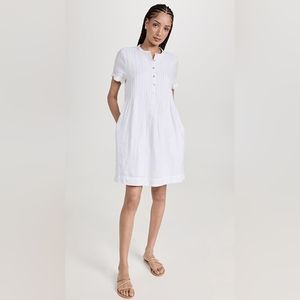 NWT- Faherty Gemina Dress White Basketweave Size Small